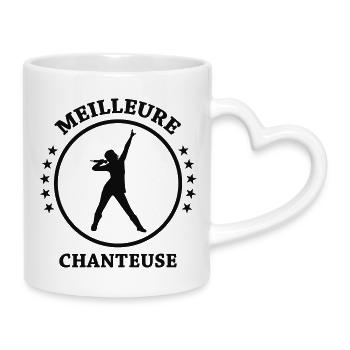 Best Female Vocalist – Outstanding Voice Talent - Mug with Heart-Shaped Handle - white - Right