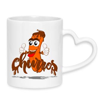 Churros - Mug avec anse en forme de cœur - blanc - Droite