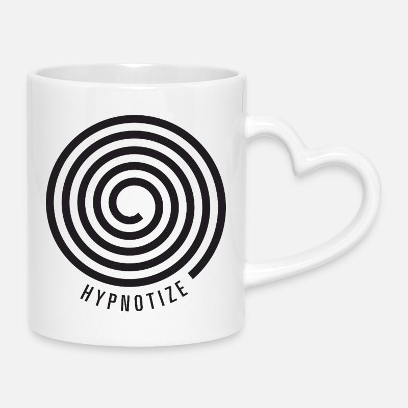 Hypnotisez - Mug avec anse en forme de cœur - blanc