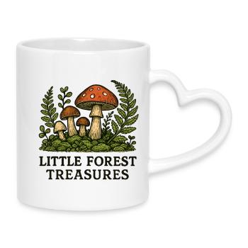 Little Forest Treasures Pilzparadies - Tasse mit Herzhenkel - Weiß - Rechts