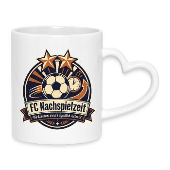 FC Nachspielzeit - Tasse mit Herzhenkel - Weiß - Rechts