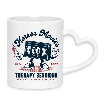 Séances de thérapie par bruit d’horreur - Mug avec anse en forme de cœur - blanc - Droite