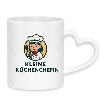 Kleine Küchenchefin Logo Design - Tasse mit Herzhenkel - Weiß - Rechts