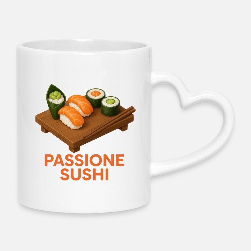 Sushi-Boot - Tasse mit Herzhenkel - Weiß