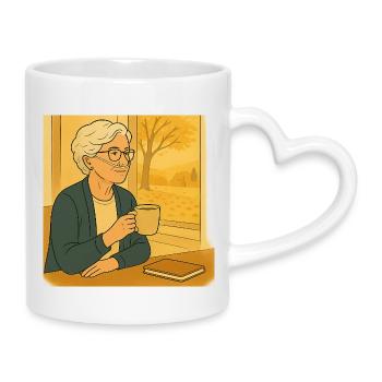Oma Karin - Tasse mit Herzhenkel - Weiß - Rechts