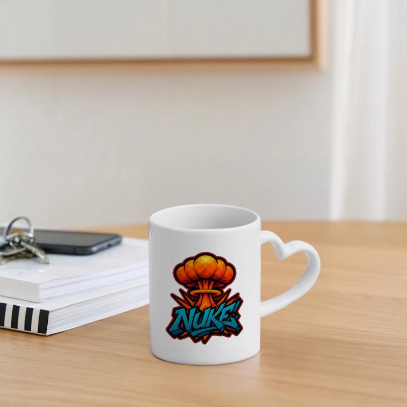 MICRO-ONDE!  - Explosion de graffitis | Design exclusif Mug avec anse en forme de cœur