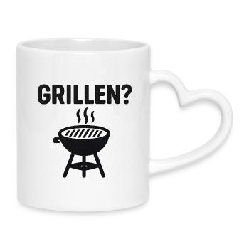 Griller - Mug avec anse en forme de cœur - blanc - Droite