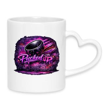 Picked Up Neon Graffiti - Tasse mit Herzhenkel - Weiß - Rechts