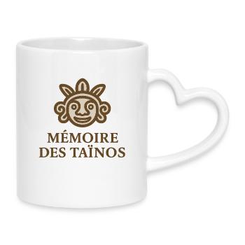 Soleil Taïnos Rétro - Mug avec anse en forme de cœur - blanc - Droite