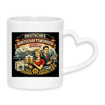 Miracle économique allemand - Mug avec anse en forme de cœur - blanc - Droite