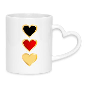Allemagne - Équipe Heart - Mug avec anse en forme de cœur - blanc - Droite