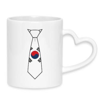 Südkorea - Tasse mit Herzhenkel - Weiß - Rechts