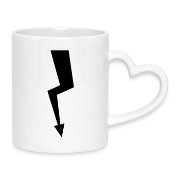Blitz - Tasse mit Herzhenkel - Weiß - Rechts