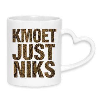 Kmoet just nothing, Dialecte anversois Chemises - Mug avec anse en forme de cœur - blanc - Droite