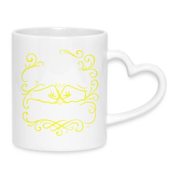Treue Freunde Für Immer - Tasse mit Herzhenkel - Weiß - Rechts