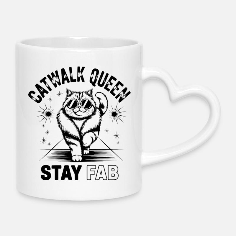 Reine des podiums Reste Fab - Mug avec anse en forme de cœur - blanc