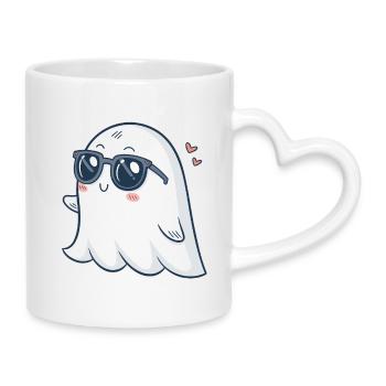 Schicke Ghost Sonnenbrille - Tasse mit Herzhenkel - Weiß - Rechts