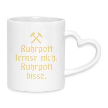 Ruhrpott lernse nich, Ruhrpott bisse. - Zollverein - Mug avec anse en forme de cœur - blanc - Droite