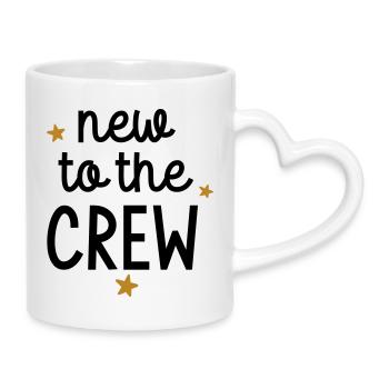 New to the Crew Baby 2026 Gift New Member - Mug with Heart-Shaped Handle - white - Right