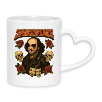 Shakespeare Rock Star - Mug with Heart-Shaped Handle - white - Right