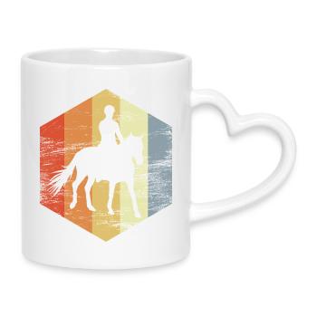 Look rétro de la conduite - Mug avec anse en forme de cœur - blanc - Droite