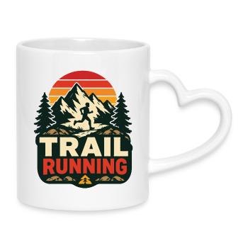 Trailrunning - Tasse mit Herzhenkel - Weiß - Rechts