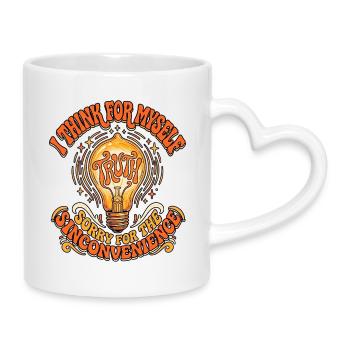 Think For Myself - Tasse mit Herzhenkel - Weiß - Rechts