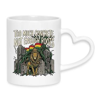 Plus de Lion des Racines - Mug avec anse en forme de cœur - blanc - Droite
