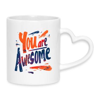 Tu es incroyable - Mug avec anse en forme de cœur - blanc - Droite