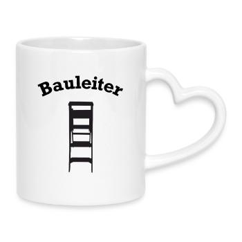 Bauleiter Baustelle Baustellen lustig - Tasse mit Herzhenkel - Weiß - Rechts