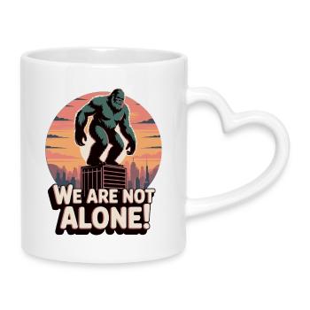 Giant Gorilla Urbane Utopische Kunst - Tasse mit Herzhenkel - Weiß - Rechts
