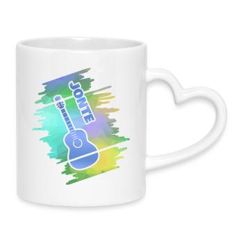 Guitar Jonte - Tasse mit Herzhenkel - Weiß - Rechts