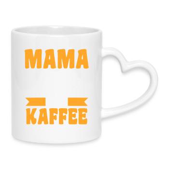Vater Team Papa - Tasse mit Herzhenkel - Weiß - Rechts