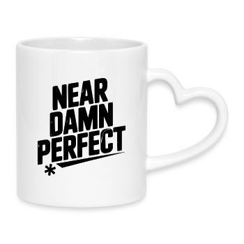 Near Damn Perfect - Mug with Heart-Shaped Handle - white - Right