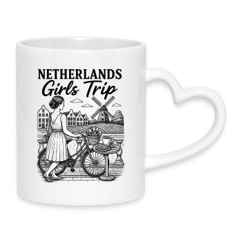 Night Star Speckle Pattern - Mug with Heart-Shaped Handle - white - Right