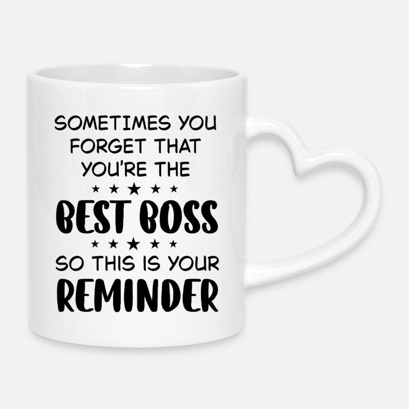 Awesome Employees Manager Saying Appreciation Gift - Mug with Heart-Shaped Handle - white