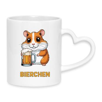 Lecker Bierchen - Tasse mit Herzhenkel - Weiß - Rechts
