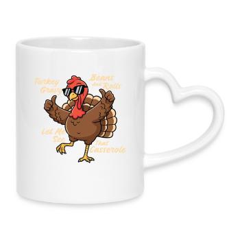 Lass mich den Herbsthumor des Auflaufs sehen - Tasse mit Herzhenkel - Weiß - Rechts