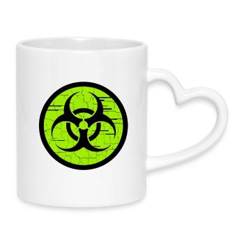 underground Biohazard - Mug with Heart-Shaped Handle - white - Right