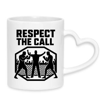 MMA Hommage Respect The Call - Mug avec anse en forme de cœur - blanc - Droite
