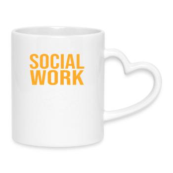 Travailleur social Pédagogue social Travailleur social - Mug avec anse en forme de cœur - blanc - Droite
