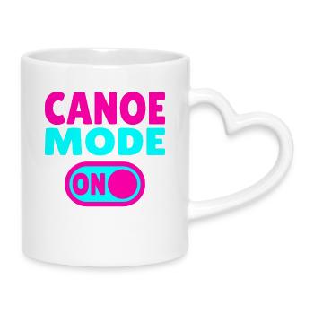 Canoe Mode ON - Mug with Heart-Shaped Handle - white - Right
