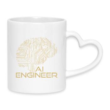 AI Engineer – Artificial Intelligence & Technology - Mug with Heart-Shaped Handle - white - Right