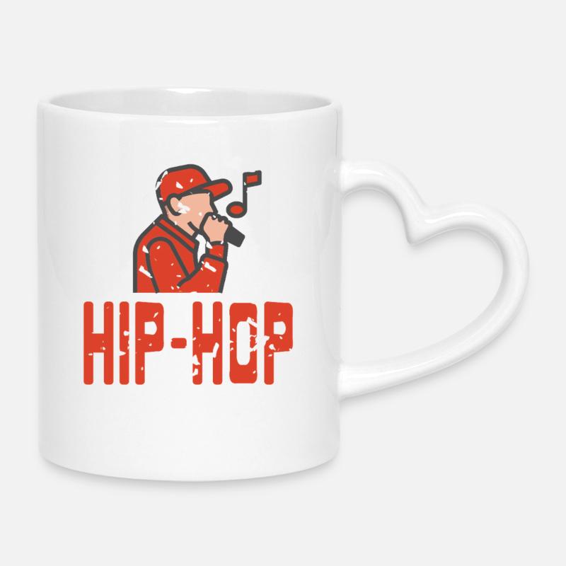 Urban Flow Expression Microphone Freestyle - Tasse mit Herzhenkel - Weiß