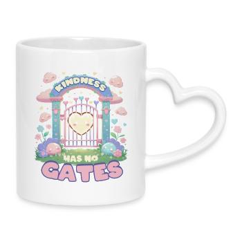 Humanité Égalité La bonté n’a pas de portes - Mug avec anse en forme de cœur - blanc - Droite
