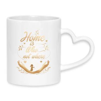 Humanité Égalité La maison est qui pas où - Mug avec anse en forme de cœur - blanc - Droite