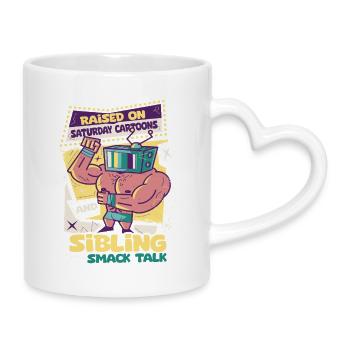 Siblings Brother Sister - Mug with Heart-Shaped Handle - white - Right