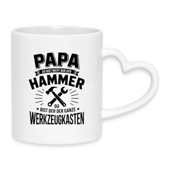 Dad Hammer Vous êtes toute la boîte à outils - Mug avec anse en forme de cœur - blanc - Droite