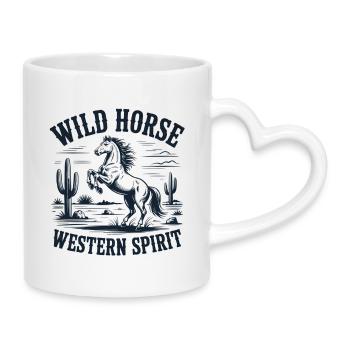 Vintage Western Spirit - Tasse mit Herzhenkel - Weiß - Rechts
