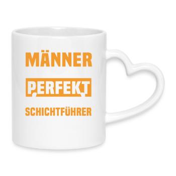 Funny Shift Leader Sayings - Mug with Heart-Shaped Handle - white - Right